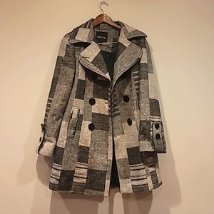 Mac & Jac wool blend peat coat